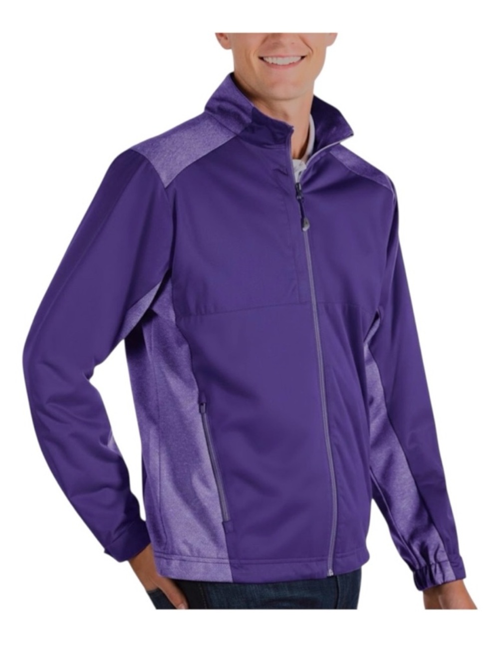 Antigua Revolve Purple Full-Zip Jacket Size Large NWT